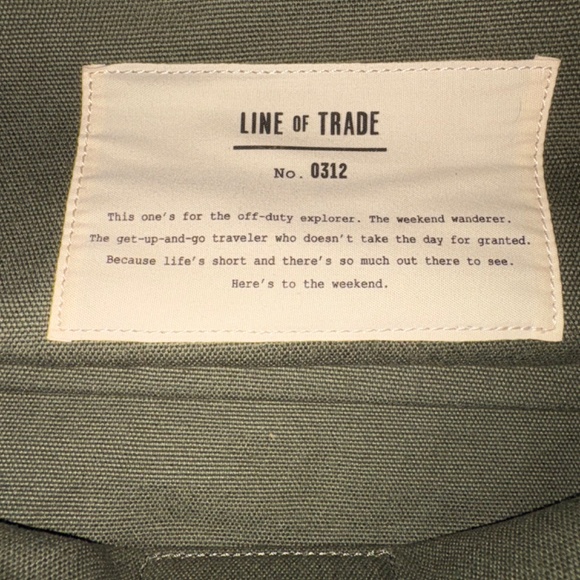 Line of Trade | Canvas Weekender Bag Olive | No. 0312 - Picture 5 of 10
